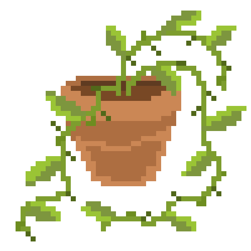 Plant Pixel Art Sticker