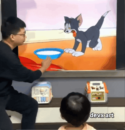 Television Playing GIF by DevX Art