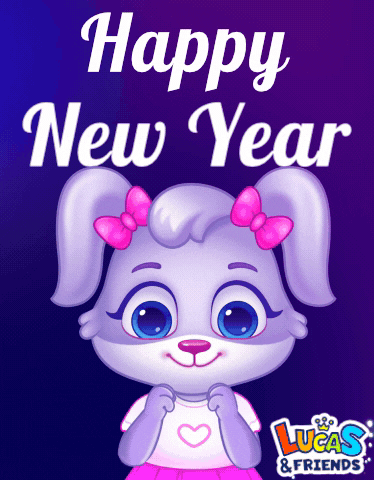 Excited New Year GIF by Lucas and Friends by RV AppStudios