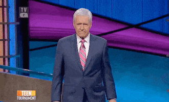 Alex Trebek Point GIF by Jeopardy!