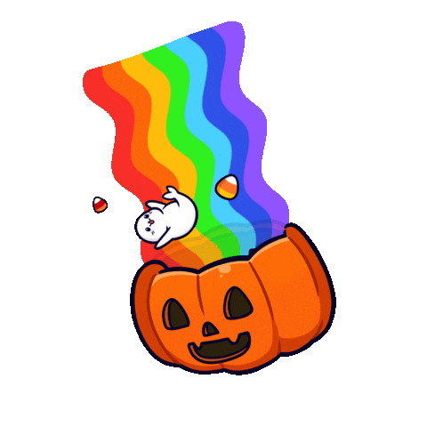 Trick Or Treat Halloween Sticker by Sappy Seals