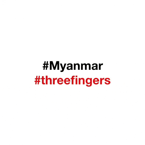 Three Fingers Myanmar GIF by info_birmanie