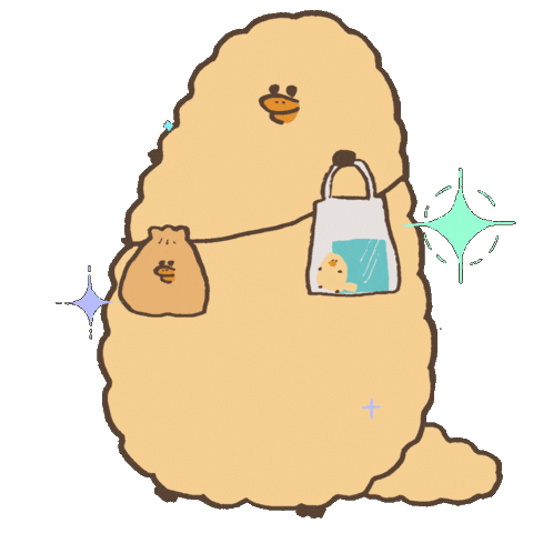 Beige 買い物 Sticker