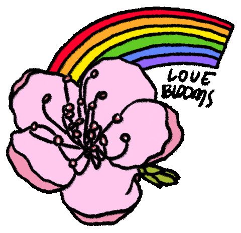 Rainbow Flower Sticker by PSCafe for iOS & Android