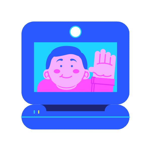 Happy Computer Sticker by Romain Digue for iOS & Android | GIPHY