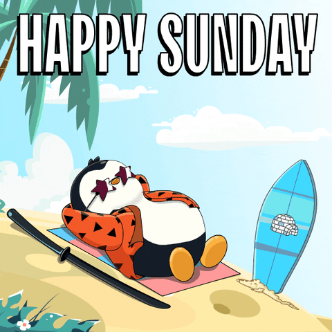 Sunbathing Happy Sunday GIF by Pudgy Penguins