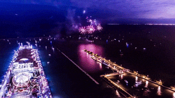 Fireworks Lake GIF