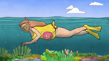 Mom Swimming GIF