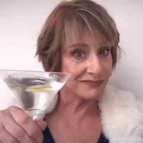 Patti Lupone Cheers GIF by Company - Find & Share on GIPHY