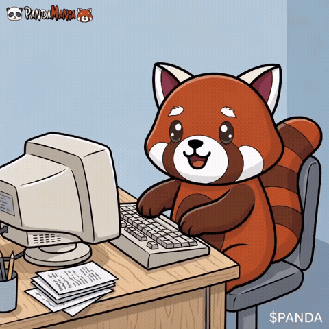 Working Red Panda GIF by PandaMania