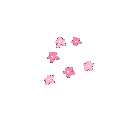 Pink Flowers Sticker