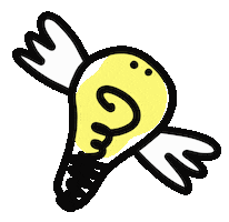 Illustration Flying Sticker