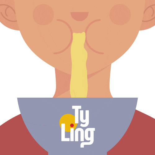 Noodles Slurp Sticker by Ty Ling