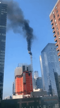Minor Injuries Following Crane Collapse and Fire in NYC