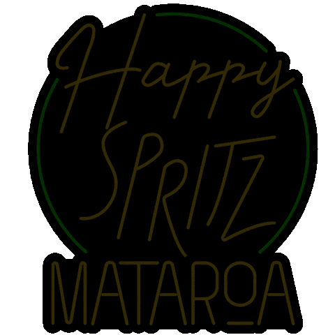 Happy Neon Sticker by Mataroa Gin