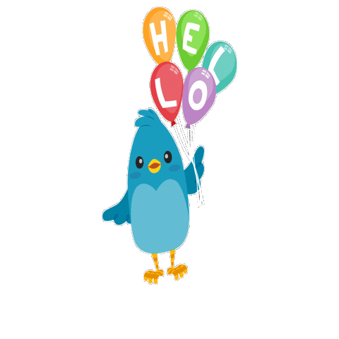 Halo Hello Sticker by DITTY BIRD
