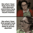 Over 200 abortion restrictions have been passed motion meme