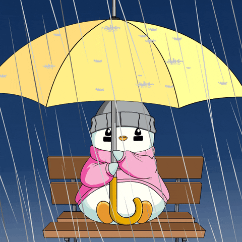 Stay Home Rainy Day GIF by Pudgy Penguins