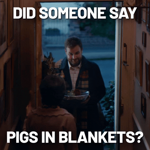 Happy Pig In A Blanket GIF by Argos