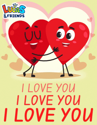 I Love You Hearts GIF by Lucas and Friends by RV AppStudios