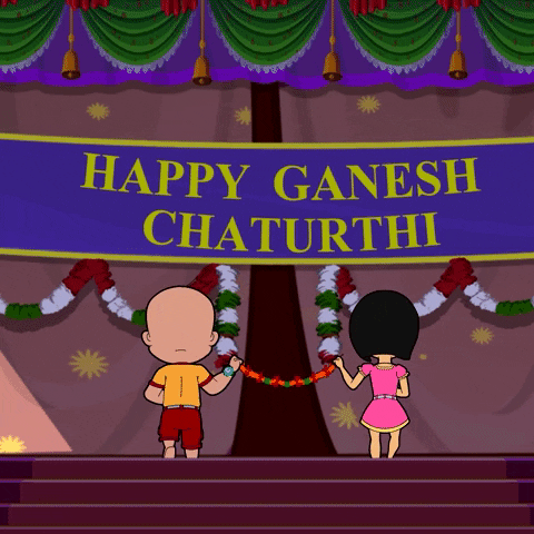Celebration Ganeshchaturthi GIF by Chhota Bheem