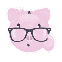 Pig Looking Good Sticker by StickerGiant