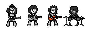 Guitar Kiss Sticker