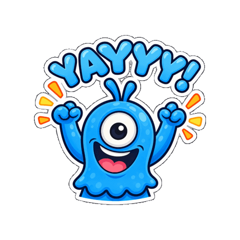 Happy Good Vibes Sticker by Momo & Tulus