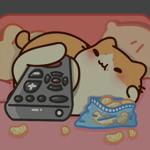 Chilling Remote Control GIF by Bichi Mao