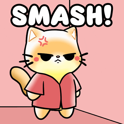 Cat Smash GIF by Mochimons