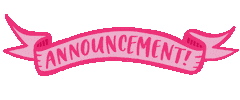 Lettering Announce Sticker