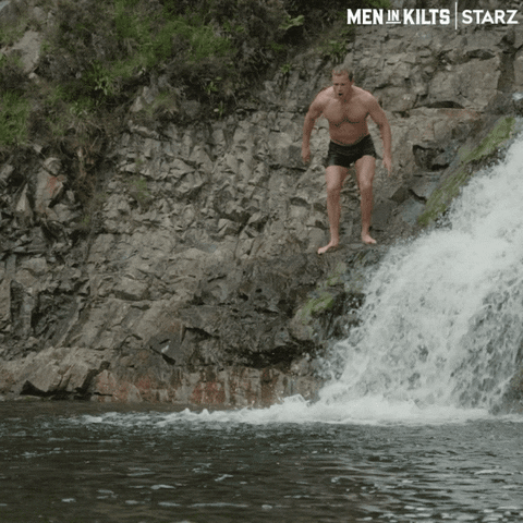 Sam Heughan Swimming GIF by Men in Kilts: A Roadtrip with Sam and Graham
