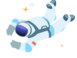 Space Swimming Sticker by Dyninno
