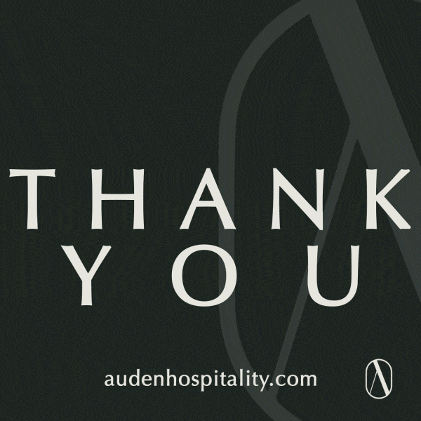 London Thank You GIF by Auden Hospitality