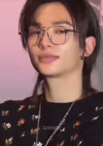 Stray Kids Hyunjin Finger Bite GIF