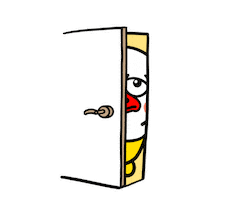 Hiding Spying Sticker by kwaesam