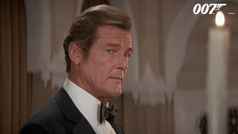 Roger Moore Pleasure GIF by James Bond 007 - Find & Share on GIPHY
