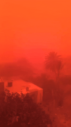 Dust Storm Red Glow GIF by Storyful