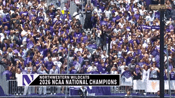 Celebrate National Champions GIF by Northwestern Athletics