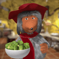 Brussels Sprout Eating GIF by The Wombles