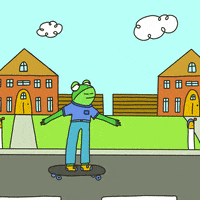 Animation Skateboarding GIF by Kristen Vaughn