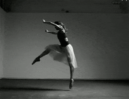 black and white dance GIF