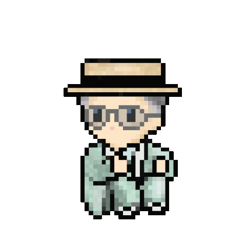 Happy Pixel Sticker