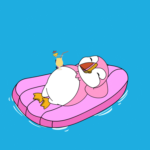 Swimming Pool Drinking GIF by Puffins