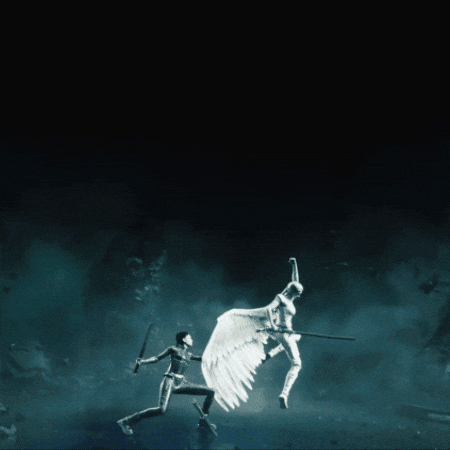 Heaven And Hell Neon GIF by Woodblock