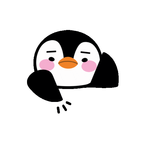 Penguin Click Here Sticker by enchantesg