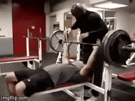 fail gym fail weightlifting bench press spotting