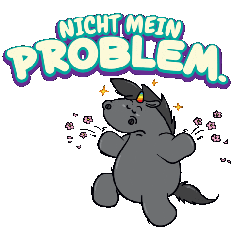 Unicorn Problem Sticker by Pummeleinhorn