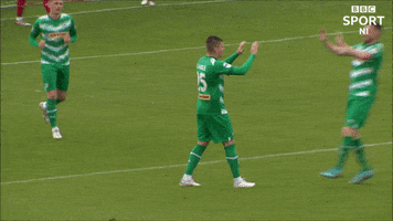 High Five Congratulations GIF by Cliftonville Football Club