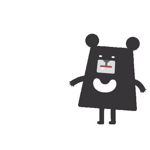 Tired Black Bear Sticker by 黑啤 BEERU